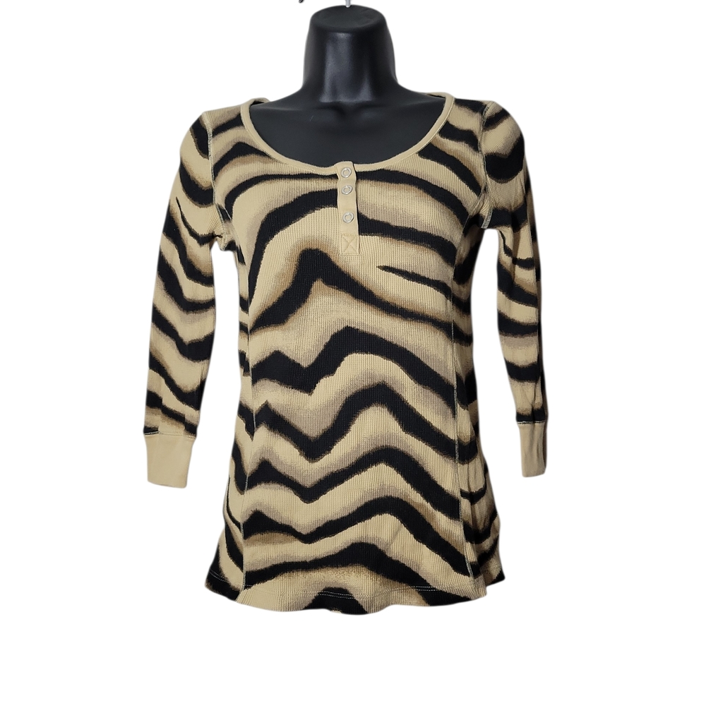 Ralph Lauren Zebra Print Long Sleeve Top